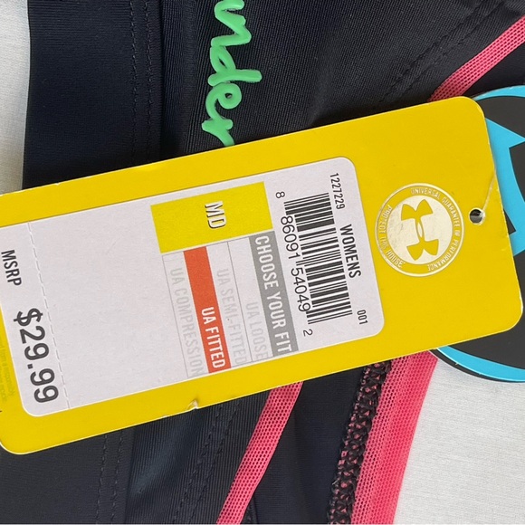 NWT 2 Piece Under Armour Bathing Suit Bikini Swim Set UPF 30 UA Fitted - M Black - Picture 9 of 9